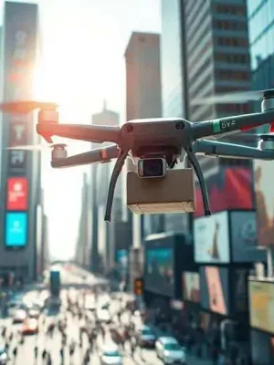 The use of drones for delivery services and logistics