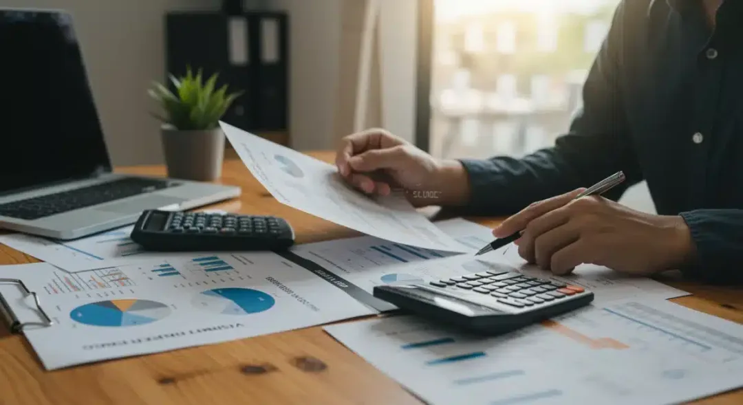 Financial planning tools and documents representing smart debt consolidation strategies for 2026.