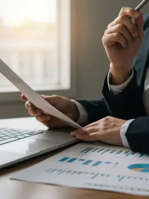 Financial professional analyzing 401(k) statements with a calendar marking the 2026 deadline.