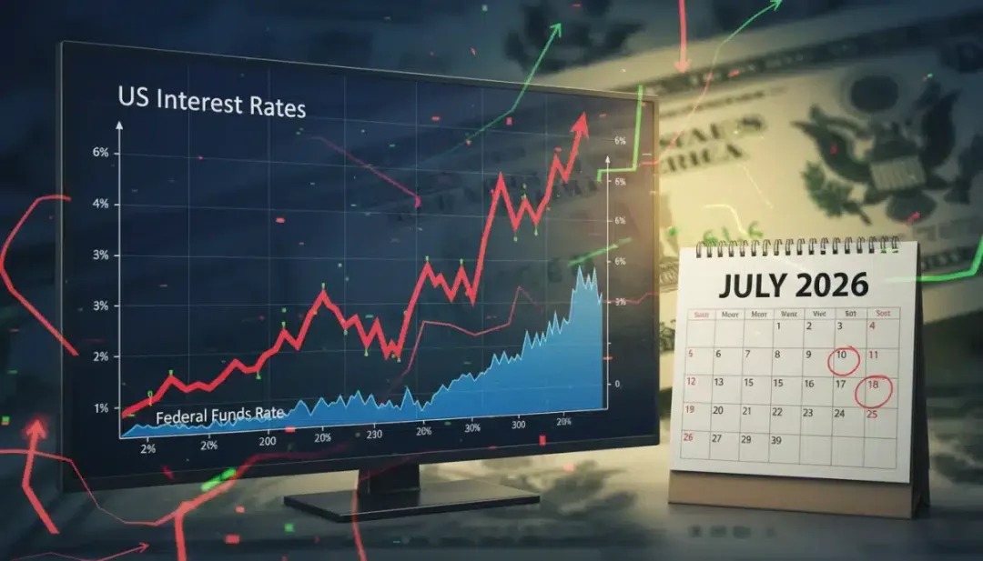 Graph illustrating a sharp rise in US Treasury yields for July 2026, impacting bond markets and savings.