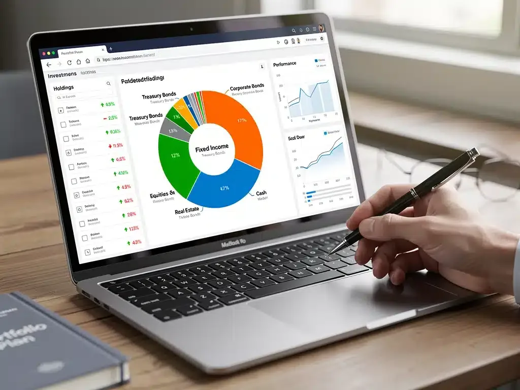 Diversified financial portfolio with fixed income allocation