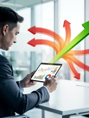 Woman comparing debt consolidation loan rates on a tablet for 2026.