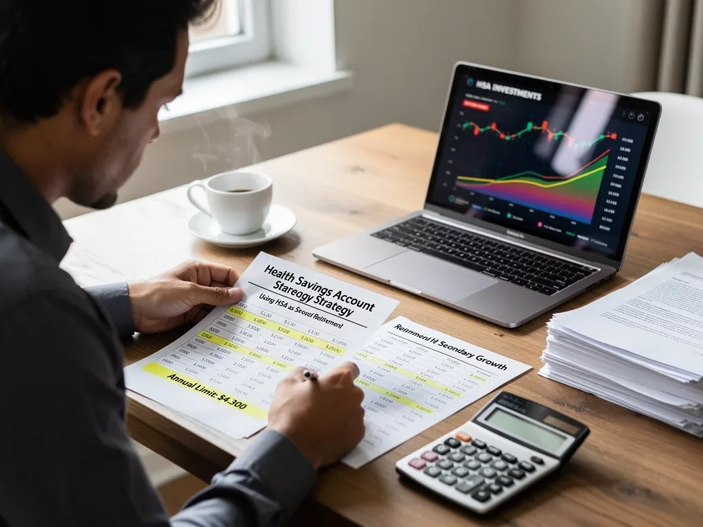 Individual planning financial future with HSA investments