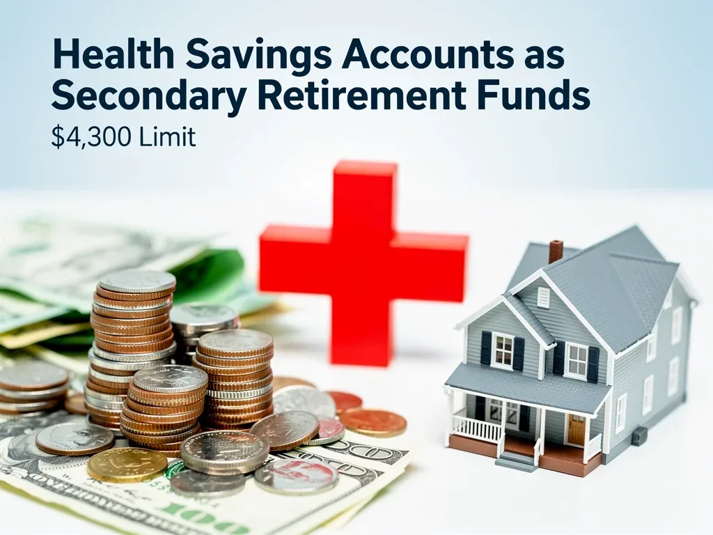 Coins and medical cross symbolising HSA benefits