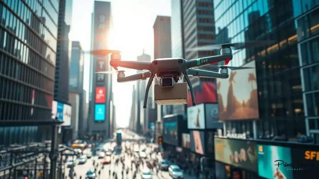 The use of drones for delivery services and logistics