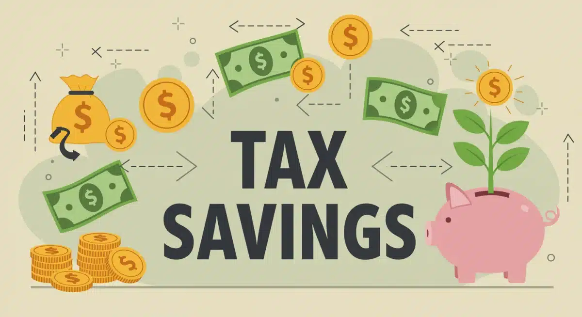 Illustration of financial growth from tax savings