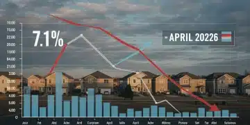 Graph illustrating rising mortgage rates and declining home sales in April 2026